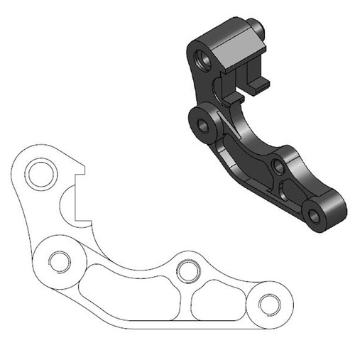 Moto-Master Fantic 260mm Front Caliper Bracket