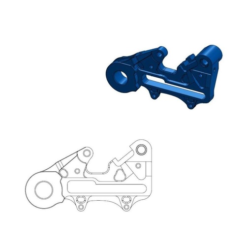 Moto-Master Husaberg Blue Rear Caliper Adapter