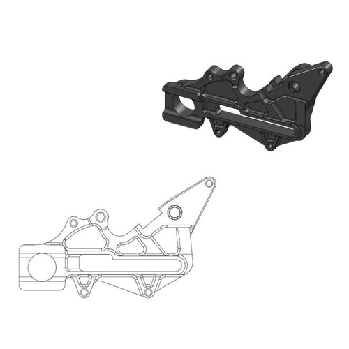 Moto-Master Husqvarna Black Rear Caliper Adapter