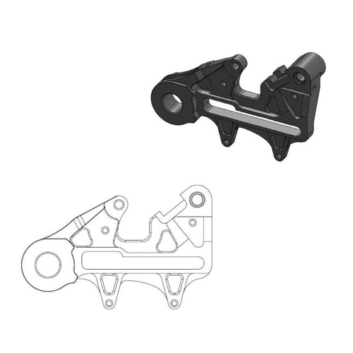 Moto-Master Husaberg Oversized Rear Caliper Adapter