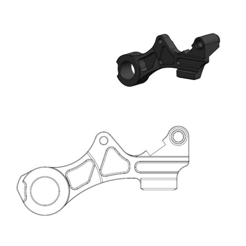 Moto-Master Fantic Black Rear Caliper Adapter