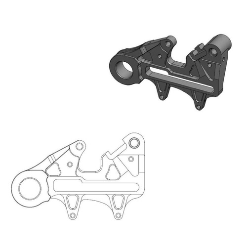 Moto-Master Gas Gas Oversized Rear Caliper Adapter