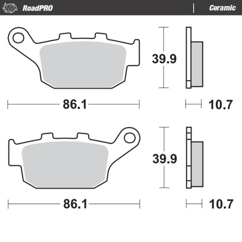 Moto-Master Honda Ceramic Rear Brake Pads