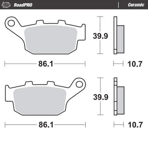 Moto-Master Buell Ceramic Rear Brake Pads