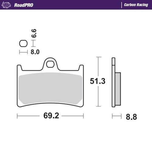 Moto-Master Yamaha Carbon Racing Front Brake Pads