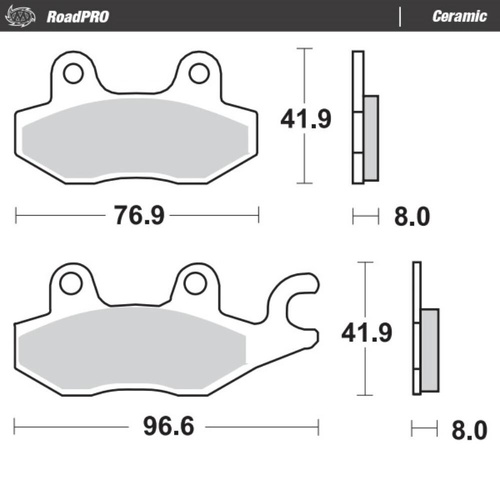 Moto-Master Triumph Ceramic Right Front Brake Pads