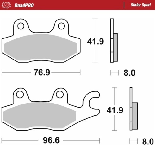 Moto-Master Yamaha Sinter Sport Right Front Brake Pads