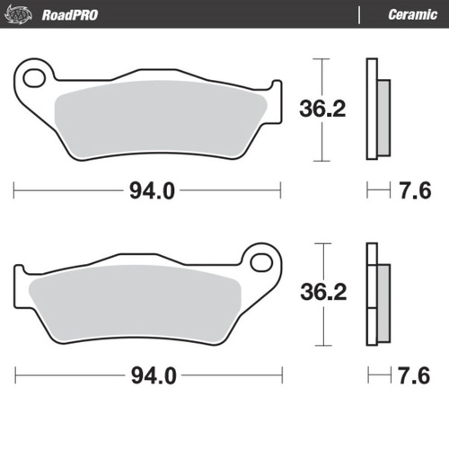 Moto-Master Zero Ceramic Rear Brake Pads