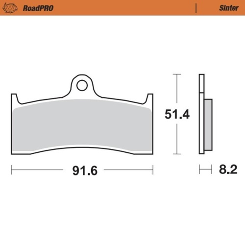 Moto-Master MV Agusta Sintered Left Front Brake Pads