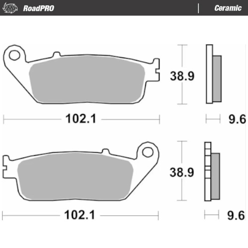 Moto-Master Honda Ceramic Right Front Brake Pads