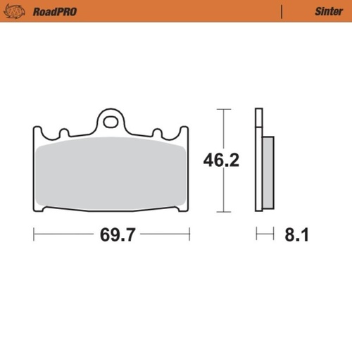 Moto-Master Kawasaki Sintered Right Front Brake Pads