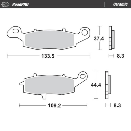 Moto-Master Suzuki Ceramic Right Front Brake Pads