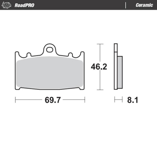 Moto-Master Kawasaki Ceramic Right Front Brake Pads