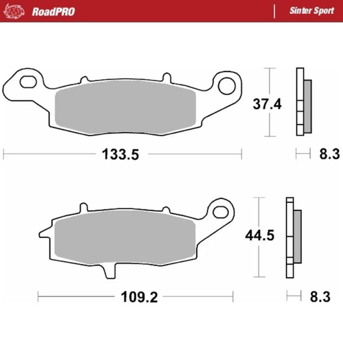 Moto-Master Suzuki Sinter Sport Right Front Brake Pads