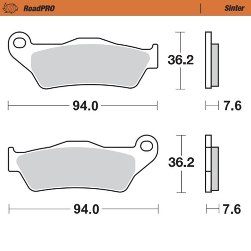 Moto-Master Husqvarna Sintered Left Front Brake Pads