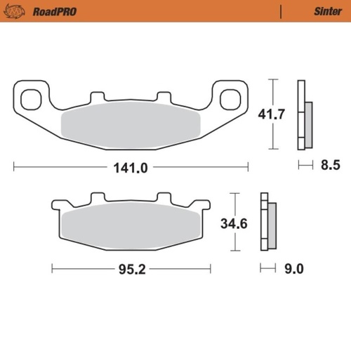 Moto-Master Hyosung Sintered Left Front Brake Pads