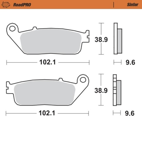 Moto-Master Honda Sintered Right Front Brake Pads