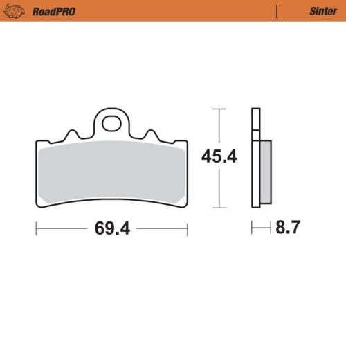 Moto-Master Aprilia Sintered Right Front Brake Pads