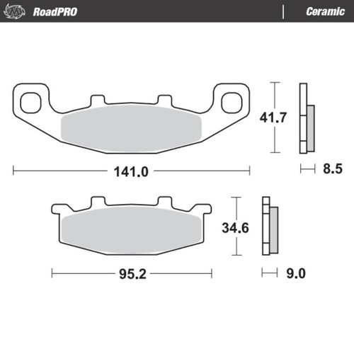 Moto-Master Hyosung Ceramic Left Front Brake Pads