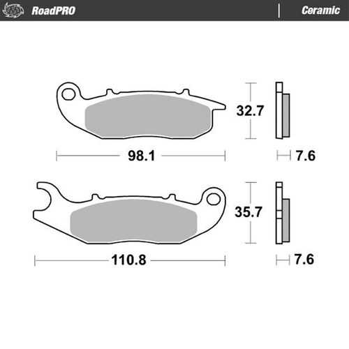 Moto-Master Derbi Ceramic Left Front Brake Pads