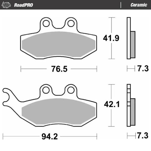 Moto-Master Keeway Ceramic Left Front Brake Pads