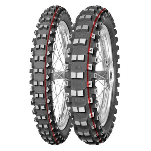 TERRA FORCE MX MED-HARD | 110/90-19 62M MOTOCROSS RED & GREEN STRIPE