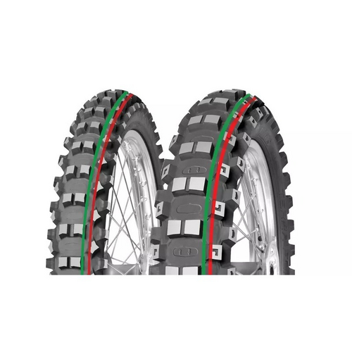 TERRA FORCE MX MED-HARD | 120/80-19 63M MOTOCROSS RED & GREEN STRIPE