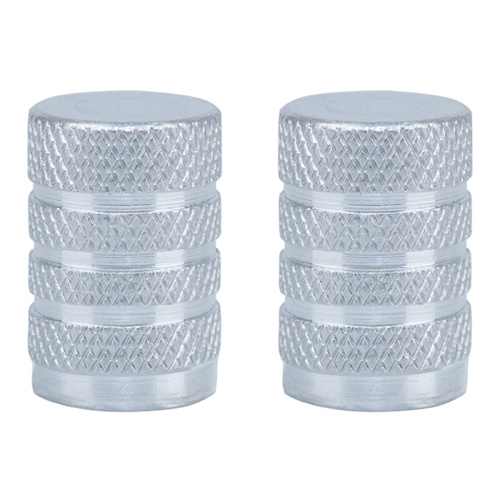 Oxford Gripper Valve Caps - Silver