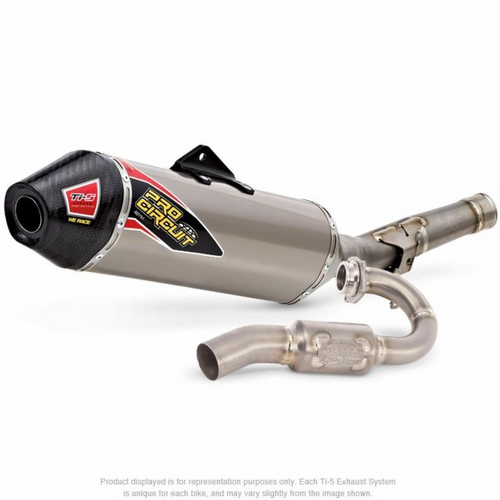 CRF250 11-13 TI-5C RACE SYSTEM | CARBON FIXED END CAP, FIM APPROVED