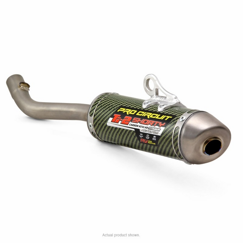 YZ125 02-21 Ti-2 SHORTY SILENCER, CARBON / KEVLAR / TITANIUM
