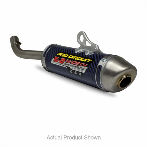 YZ125 22-26 Ti-2 SHORTY SILENCER, BLUE CARBON / KEVLAR / TITANIUM