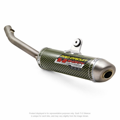 KTM125/150SX; HUSQ TC125 19-22; GG MC125 20-23 Ti-2 SHORTY SILENCER, CARBON / KEVLAR / TITANIUM