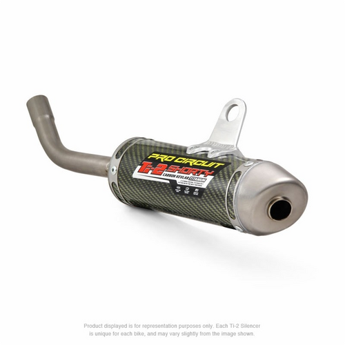 85SX, TC85, MC85 25-26 Ti-2 SHORTY SILENCER CARBON / KEVLAR / TITANIUM