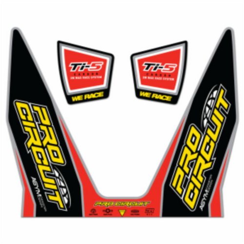 TI-5 REPLACEMENT DECAL KIT | SUITS TI-5 SYSTEM (TITANIUM)