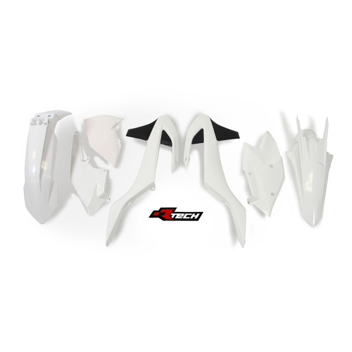 Rtech KTM White Plastic Kit XC-W 250-350-450-500 2017-2019 (4 Piece Kit - with Left Airbox Cover)