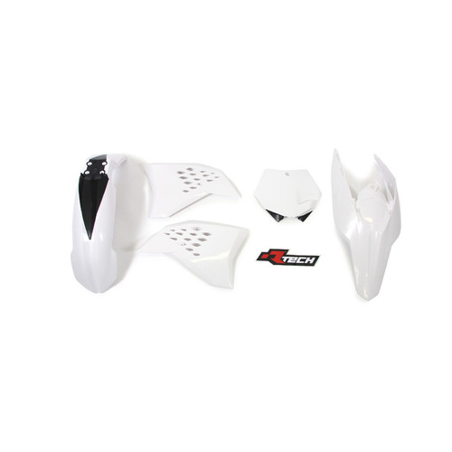 Rtech KTM White Plastic Kit EXC-F 250-450-525-530 2008-2011  