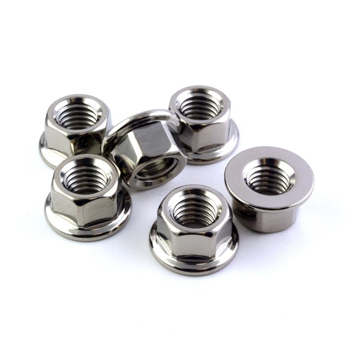 Titanium Sprocket Nut - Titanium - M10X1.25 - 6 pack