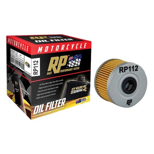 Race Performance Motorcycle Oil Filter - RP112