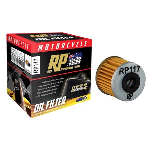 Race Performance Motorcycle Oil Filter - RP117