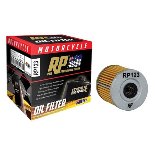 Race Performance Motorcycle Oil Filter - RP123