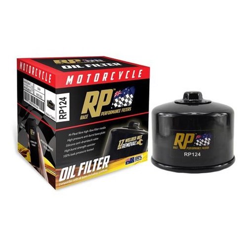 Race Performance Motorcycle Oil Filter - RP124