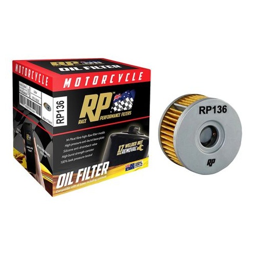 Race Performance Motorcycle Oil Filter - RP136
