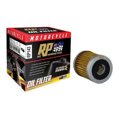 Race Performance Motorcycle Oil Filter - RP143