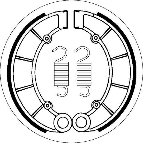SBS 2027 BRAKE SHOES | WITH SPRINGS