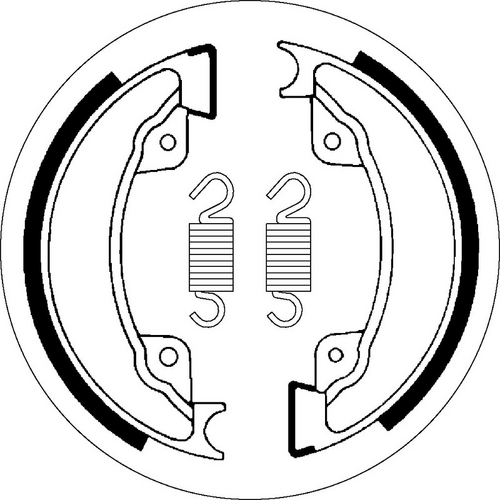 SBS 2077 BRAKE SHOES | WITH SPRINGS
