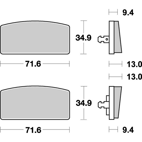 SBS 520HF FRONT/REAR PADS | CERAMIC STREET
