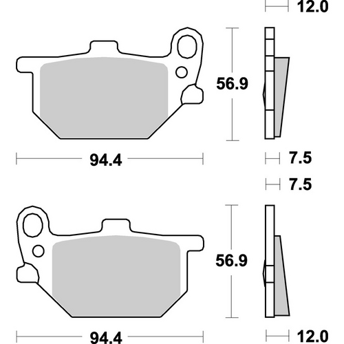 SBS 528HF FRONT/REAR PADS | CERAMIC STREET