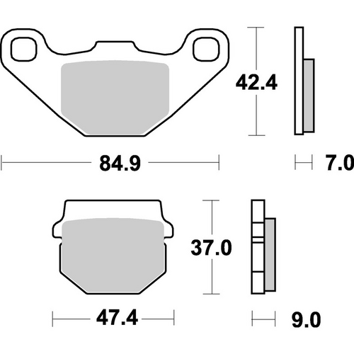 SBS 544SI FRONT/REAR PADS | SINTER OFF ROAD