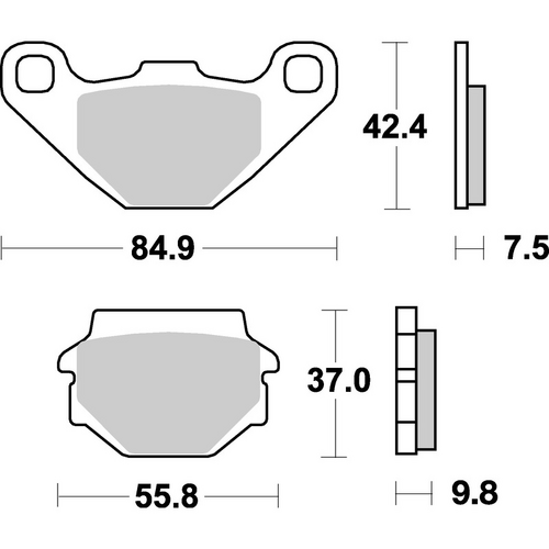SBS 546SI FRONT/REAR PADS | SINTER OFF ROAD