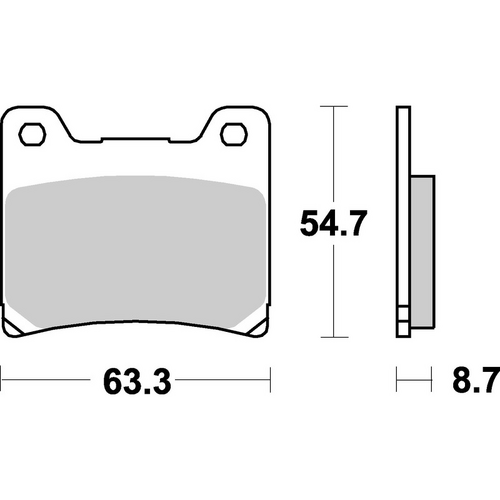 SBS 555HF FRONT/REAR PADS | CERAMIC STREET